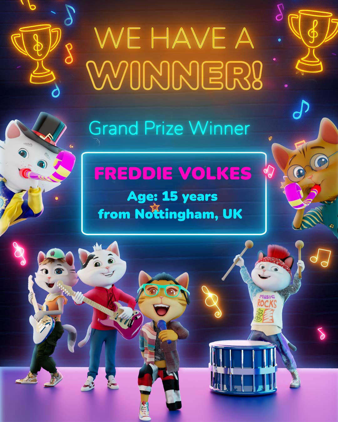 Contest winner - Freddie Vokes