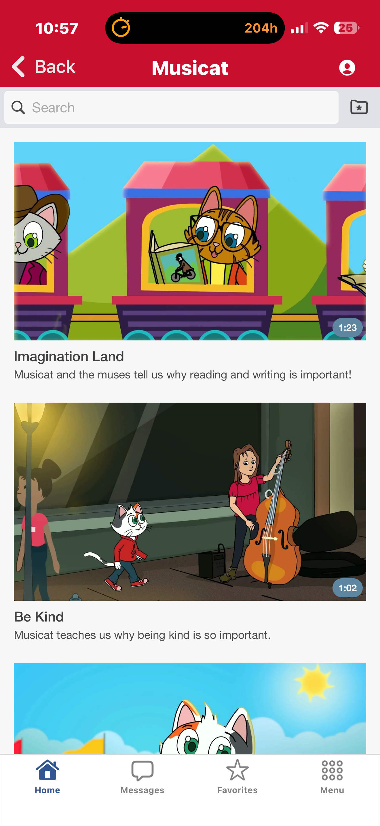 Musicat animation library inside the UMB app